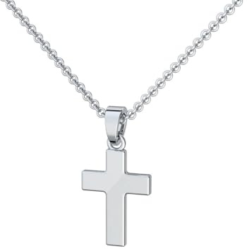 Amoonìc Kreuz Kommunion Junge Silber 925 inkl. gratis Luxusetui Kreuzkette Kette mit Kettenanhänger Anhänger Silberkette Silber Kommunion Konfirmation Schmuck