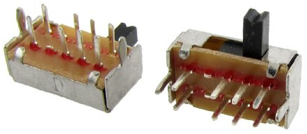 sourcing map 10 piezas DP3T 2P3T 3 posiciones Mini interruptor deslizante horizontal 8 pines PCB SK23D07-VG4
