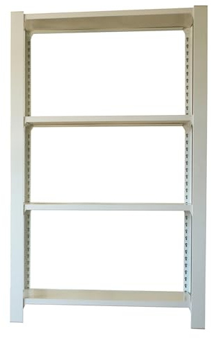 SimonRack Officlick Bücherregal, 1500 x 900 x 300 mm, 4 Ebenen, Industriestil, Metall, Weiß