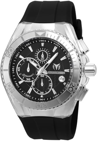 TechnoMarine TM-115042 Orologio da Polso, Display Analogico, Uomo, Bracciale Silicone, Bianco