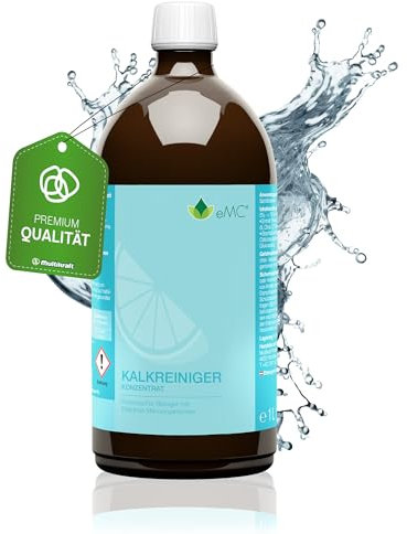 eMC Kalkreiniger - Probiotische Reinigungslösung gegen hartnäckige Kalkablagerungen, schafft langanhaltenden Schutz, fördert ein gesundes Raumklima & beseitigt schlechte Gerüche effizient, 1 Liter
