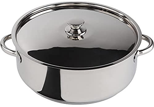 LACOR, 40016, Cacerola con Tapa Vitrocor, INOX, 36 cm