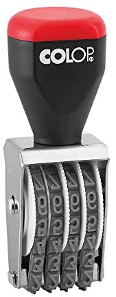 COLOP 05004 Nummerierungsstempel aus Gummi, 5 mm, 4 Bänder