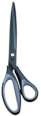 MAUL Schere 25 cm schwarz Metallklinge weicher Komfortgriff | angenehme Handhabung, saubere Schnitte, vielseitig für Büro Haushalt Basteln, stabiler Griff, handliches 10 Zoll Format