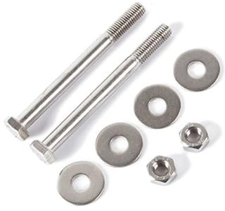 Durchgangsschrauben M10 x 110 mm aus Edelstahl | 2er Set inkl. Muttern & Unterlegscheiben | Bolzen zur Befestigung von 9x9 cm Holzpfosten an H-Pfostenträgern & Pfostenankern