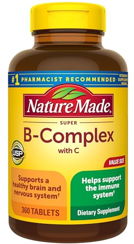 Nature Made Super B Complex with Vitamin C & Folic Acid, 360 Tablets