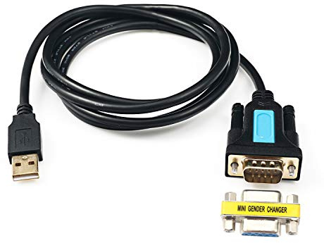 CableDeconn USB to RS232 Adapter with Prolific PL2303 Chipset 6ft 2m USB 2.0 Male to RS 232 DB9 Serial Male with Connector Female Cable for Windows XP,Windows Vista,7,8,10,Mac OS Linux