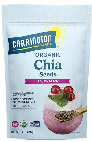 Carrington Farms Organic Chia Seeds, Gluten Free, USDA Organic, 14 Ounce