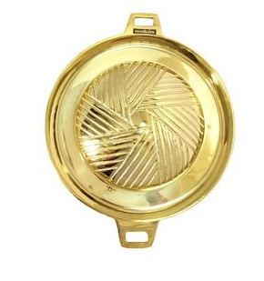 Thai Korean Japanese Style BBQ Grill Steak Hot Pan in Brass