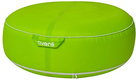 Avenli Pouf I Sitzkissen 98x38cm Sitzsack aufblasbar gewebeverstärkter Bezug wasserfest Outdoor grün