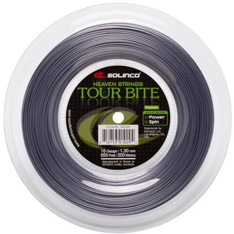Solinco Unisex-Erwachsene Saitenrolle Tour Bite, Silber, 200 m