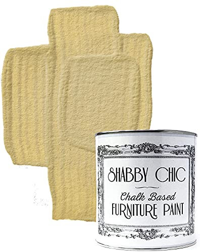 Shabby Chic Chalk Based Furniture Paint, Rhubarb & Custard - 1 L | Distressed Matt Finish for Furniture, Home Decor or DIY Projects | Interior & Exterior | Non-Sand, Suitable for Wood, Plastic & Metal