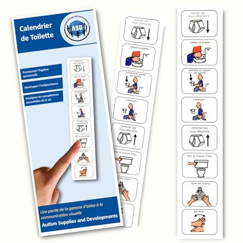 Tableau Visuel Apprentissage Propreté Enfant – Tableau Séquentiel Autonomie Toilettes –Pictogrammes Autisme - la Maternelle, TSA/TDAH Enfant Outil