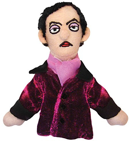 The Unemployed Philosophers Guild Edgar Allan Poe Magnetic Personality - Plush Finger Puppet and Refrigerator Magnet, Approx 4 Tall