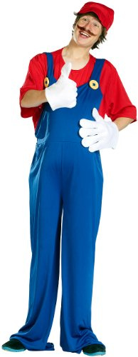 infactory Karneval Kostüm: Kostüm Italienischer Klempner für Erwachsene, Größe L (Faschingskostüme Erwachsene, für Fasching, italienische Verkleidung)