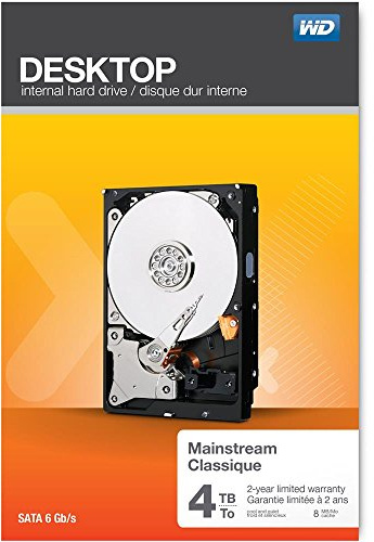 WD Blue 4 TB 3.5 Inch Internal Hard Drive - 5400 RPM Class, SATA 6 Gb/s, 64 MB Cache