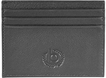 bugatti Sempre Kartenetui Herren Leder Kreditkartenetui – Leather Credit Card Holder Wallet, Schwarz