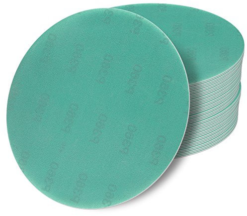 24 Stück Klett-Schleifscheiben green Ø 180 mm Körnung je 4 x 60/80/100/120/150/180 für Exzenter-Schleifer ohne Loch