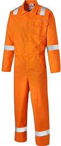 Dickies FR24/7TP Everyday Hi Vis Anti Static Flame Retardant Workwear Coverall Boilersuit (36T, Orange)