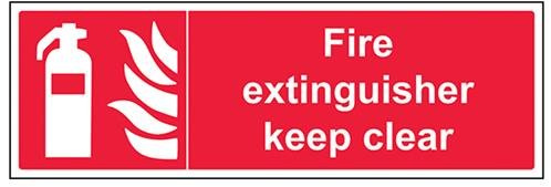 VSafety - Señal para extintor de incendios (450 x 150 mm, plástico rígido, 1 mm)