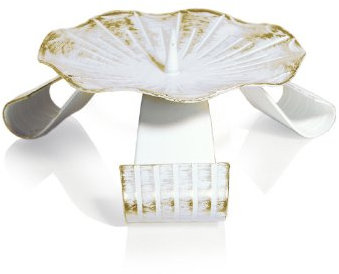 Comunión velas Dreifuss Candelabro Blanco/Oro, 140 mm de diámetro