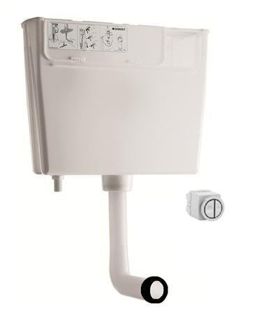 Geberit Low Height Concealed Built In Cistern with Single Flush Pneumatic Button 109.720.00.1