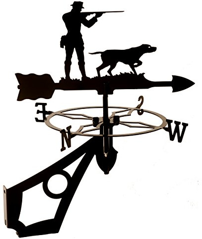Dragon Laser Ltd., Gun & Dog Decorative Weathervane, Hunting, Gift for Dog Lovers, **WITH ANTI-RUST COATING**