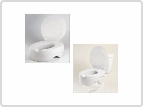 Toilettensitzerhöher mit Deckel Soft (weich) - Toilettensitz Toilettensitzerhöhung Wcstuhl