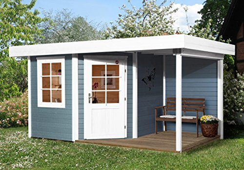 weka Designhaus 213 A Gr.1, 5-Eck, grau, 28 mm, ET, F, Anbau 150 cm