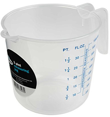 Chef Aid 1 Litre Plastic Measuring Jug, BPA-Free, Dishwasher Safe, Transparent Liquid Measuring Cup with Easy-Read Markings, Ideal for Cooking, Baking, and Food Preparation