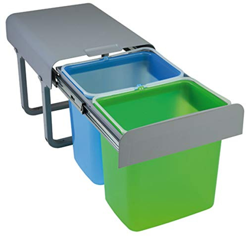 Pyramis 038001601 Incasso pattumiera 16L 2X pattumiere 2 Scomparti, Colore