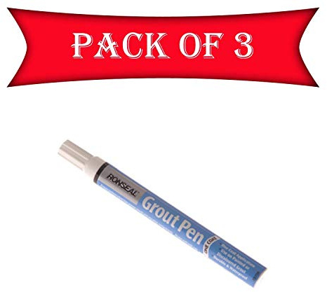 RONSEAL 35174 One Coat Grout Pen Brilliant White 7ml - Pack of 3