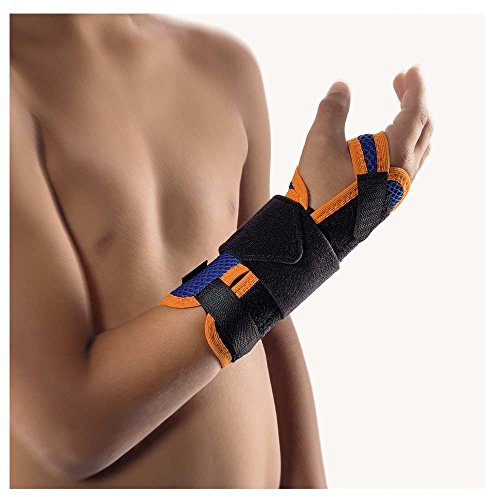 BORT ManuStabil® kurz Handgelenkbandage, Kinder, blau, links