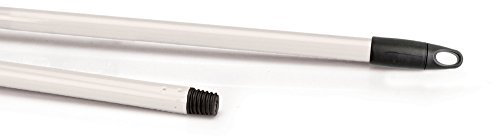 La Briantina Manico Professionale per Scope, in Metallo Plastificato ad Alto Spessore, Lunghezza 130 cm, Bianco