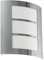 Eglo Applique murale extérieure City, éclairage d’extérieur en acier inox et plastique, spot en aspect argenté et blanc, douille E27, IP44