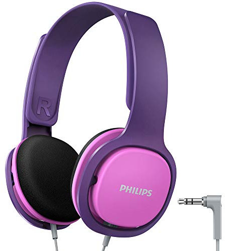 Philips Casque Audio pour Enfants/Écouteur Filaire avec Limite de Volume (85dB), Coussinets Doux, Arceau Ergonomique SHK2000PK/00 - Rose-Lila