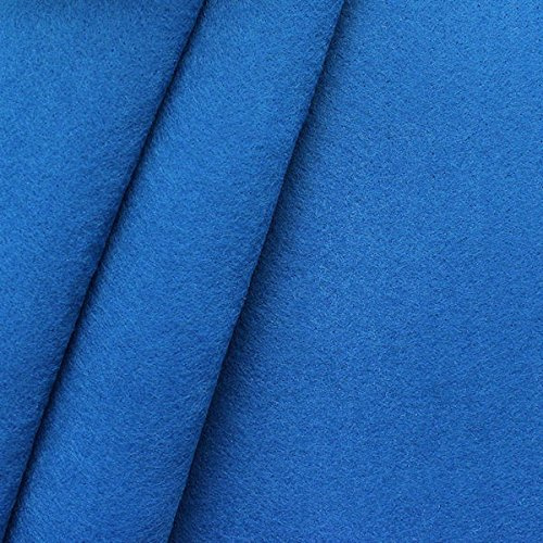 STOFFKONTOR Wollstoff Stoff Winter Basic - Meterware, Dunkel-Blau - zum Nähen von Mänteln, Jacken, Ponchos, Decken, Homeaccessoires uvm.