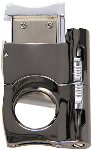 Visol Caracas Stainless Steel Cigar Cutter, Gunmetal Finish, Gray