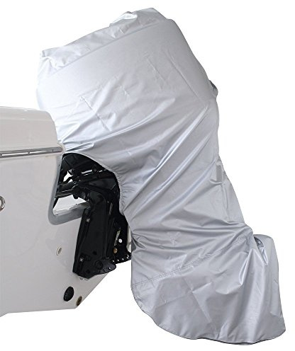 wellenshop Außenborder-Schutzhülle 2,5-100 PS Polyester Verschiedene Größen Silber Motor-Abdeckung Motor-Hülle Plane Boot