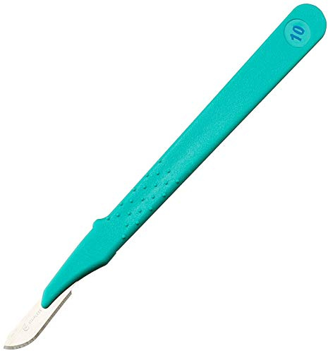 GIMA - Sterile Einweg-Skalpelle, mit Sicherheitsabdeckung, Nr. 10, 10er-Pack, 27040