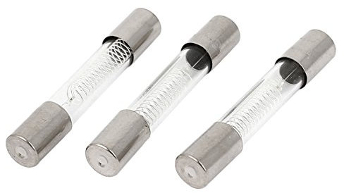 sourcing map Vidrio Tubo Fusible Alto Voltaje 0.8A 5kV 6 x 40mm 3Uds para Microondas Horno