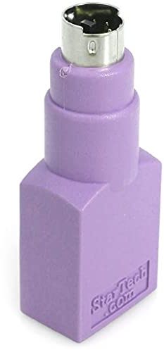 StarTech.com USB auf PS/2 Tastatur Adapter - Keyboard Adapter PS/2 (6 pin Mini-DIN) Stecker zu USB A (4 pin) Buchse - Ersatzadapter, violett | Keyboard Adapter, 6 pin Mini-DIN Stecker, USB-A Buchse, Konverter