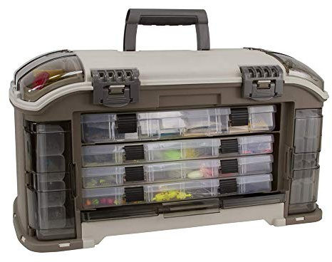 Plano Abgewinkelt 787 Guide Series Stowaway Tackle System - inkl. 7 Ablagen, Angelzubehör-Aufbewahrung, Premium-Ausrüstungsaufbewahrung, Einheitsgröße, Modellnummer: 787010, Grau