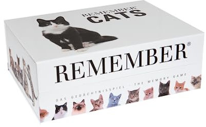 Remember MEM01 Memory Gedächtnisspiel Katzen – 44 Bildpaare für Katzenfreunde (88 Karten)