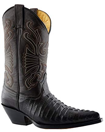 Grinders Carolinas Braun Croc Herren Western-Cowboy- Stiefel 40