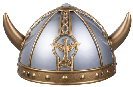 Boland 01351 - Helm Wikinger, Wikingerhelm für Kinder, aus Kunststoff, Gallier, Gladiator, Hut, Kostüm, Karneval, Mottoparty