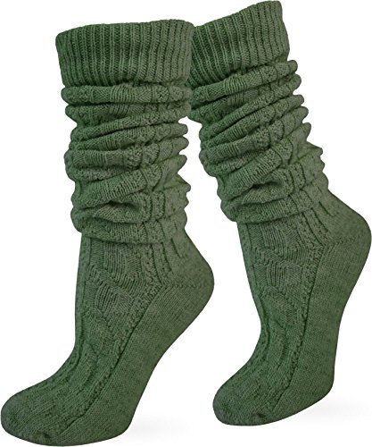 normani Original Trachtensocken Trachten Strümpfe Socken Natur Lang Farbe Jagdgrün Größe 43/46