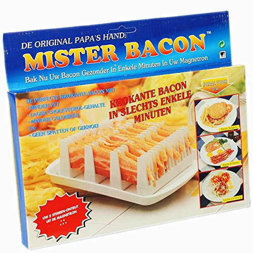 CrazyGadget® Mister Bacon Microwave Breakfast Cooking Browning Crisper Stand