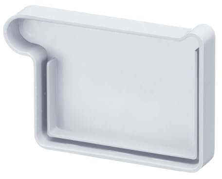 INEFA Dachrinnen Endstück Kastenrinne PVC NW68 / 68mm, links Weiß Dachrinnenzubehör, einfache Steckmontage, Made in Germany