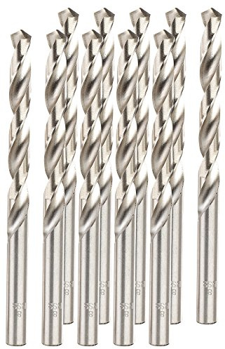 AGT Metallspiralbohrer: HSS-Bohrer-Set für Metall, Titan-beschichtet, 8,0 mm, 10 Stück (Metallbohrer, Akku)